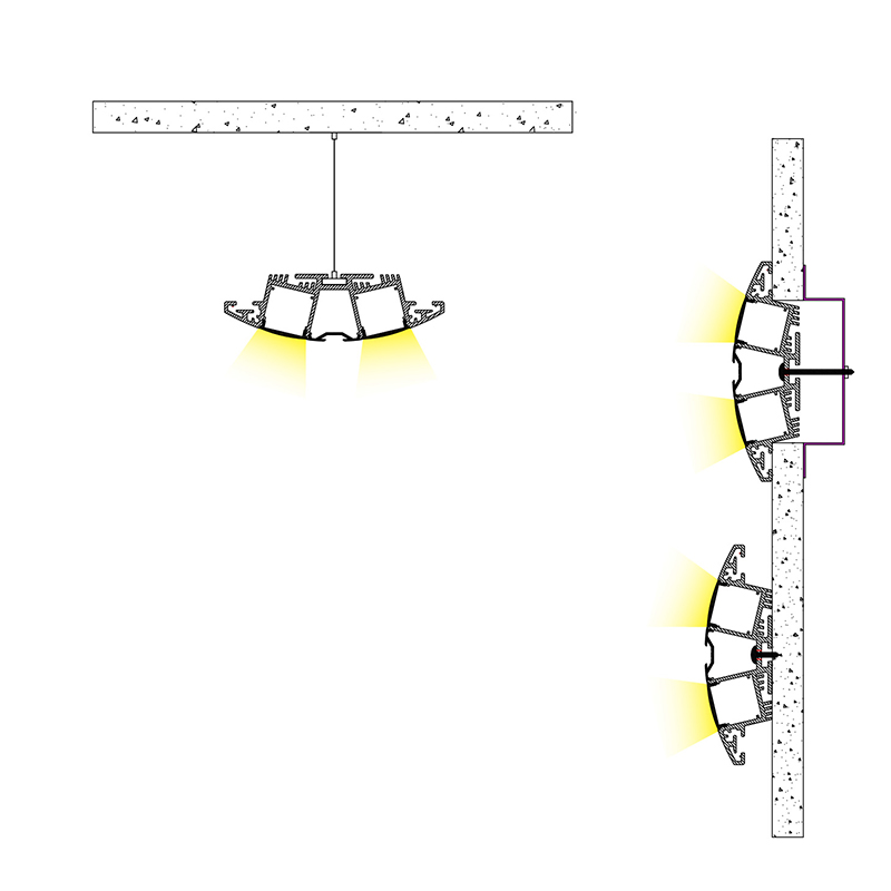 HL-A037S Aluminum Profile - Inner Width 20mm(0.78inch) - LED Strip Anodizing Extrusion Channel, For LED Strip Lights HL-A037S Aluminum Profile - Inner Width 20mm(0.78inch) - LED Strip Anodizing Extrusion Channel, For LED Strip Lights